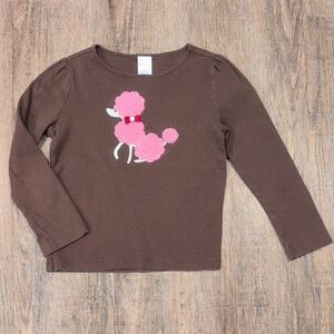 Gymboree Long Sleeve Tee with Pink Poodle Size 6